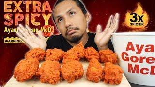 aku telan 10 ketul Ayam Goreng McD 3x spicy mukbang malaysia