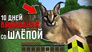 10 Дней Выживания с БОЛЬШИМ ШЛЁПОЙ в Мире майнкрафт  Страшный сид BIG FLOPPA MINECRAFT