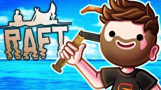 ВЫЖИВАНИЕ В РАФТ RAFT. НАШЛИ ОСТРОВ СО СЛЕДАМИ ЛЮДЕЙ... ОТБИЛИ САНЮ У ИНОПЛАНЕТЯН