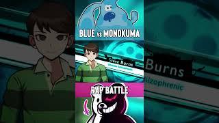 Blue vs Monokuma Burns left for his first degree #shorts #rapbattle #danganronpa