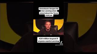 Throwback Oregon HC Dan Lanning when asked about the Texas A&M job ️