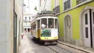 Beautiful Old Trams in Lisbon Portugal