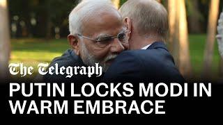 Putin hugs Indias Modi on first Russia visit since Ukraine offensive