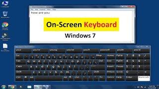 On Screen Keyboard In Windows 7  Computer Me Keyboard Kaise Laye Windows 7