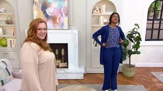 MUK LUKS Cloud Knit and Ribbed Knit Three Piece Lounge Set on QVC