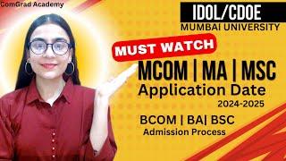 CLEAR YOUR DOUBTS  M.com Ma and M.sc IDOLAdmission2024 Mumbai university#idol #admission