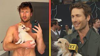 Glen Powell Jokes His Dog Helps With Thirst Traps Exclusive