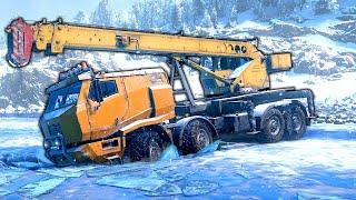 My Truck is Stuck in SNOW & ICE - Snowrunner Multiplayer Gameplay