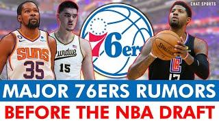 MAJOR 76ers Rumors Heading Into NBA Draft Kevin Durant TRADE? Paul George Update Draft Zach Edey?