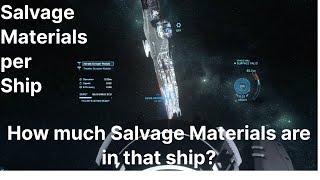 Star Citizen Salvage Materials per Ship patch 3.23.1