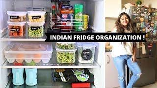 INDIAN SMALL FRIDGE ORGANIZATION *CRAZY before and after*  Clean and Organize with me 2020