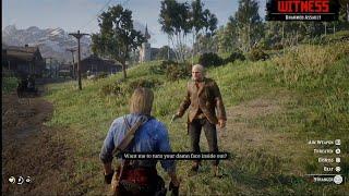 How to Stop a Aggressive Witness From Reporting A Crime in RDR2 Easy - Red Dead Redemption 2