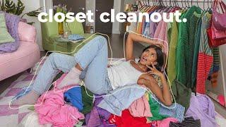 trying on all my clothes decluttering & selling