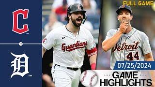 Cleveland Guardians vs Detroit Tigers Full Game Highlights 07252024  MLB Highlights 2024