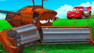 Broken and Rotten FRANK in the trash Lightning McQueen came to laugh at him Pixar Cars