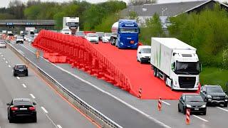 İsviçreli Mühendisler Çini Şok Etti - Mobil Köprü - Trafiği Durdurmadan Asfalt İnşaatı
