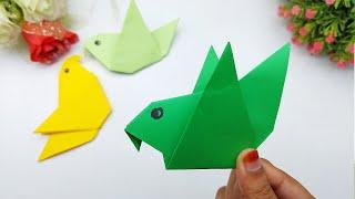 How to Make Paper Bird  Origami Bird Making  Easy Paper Crafts Step by Step