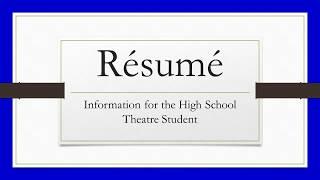 Resume Writing Video