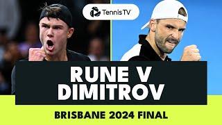 Holger Rune vs Grigor Dimitrov For The Title   Brisbane Final 2024 Match Highlights