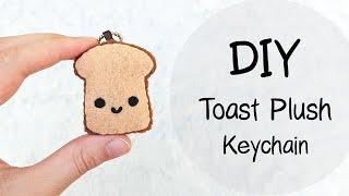 DIY Toast Plush Felt Keychain  #FeltDIYFriday  with FREE Templates
