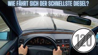 POV  Mercedes C250 Turbodiesel W202  Fahreindruck auf der Autobahn