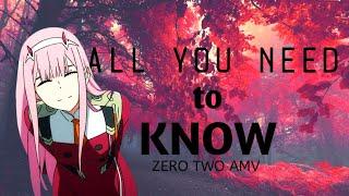 Darling in the franxx AMV  Zero Two AMV  - All you need to know AMV