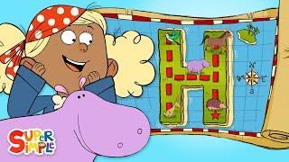 A Hidden Treasure Hunt on H Island   Alphabet Cartoon For Kids