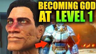 BECOME GOD AT LEVEL 1 IN FALLOUT 4  FALLOUT 4 XP  MIRV PISTOL AND X-01 ARMOUR GLITCH WORKING 2024