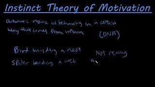 The instinct theory of motivation