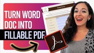 Make An Existing Word Document Into a Fillable PDF Form  Step by Step