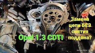 Opel 1.3 CDTI. Замена цепи ГРМ. МОЖНОНЕЛЬЗЯ заменить цепь БЕЗ снятия поддона?