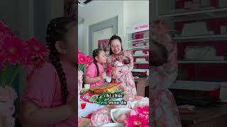 nghe chị hai Suti chúc đày tháng cho em Suri cute xĩu cơ mà vẫn đam mê ghẹo em nha #giadinhnhasu