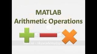 MATLAB Tutorial#1 How to perform  arithmetic operations in MATLAB command window