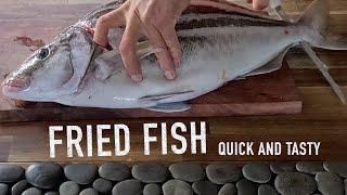 fish catch n cook recipe- trumpeter fry up with Josh James quick and easy works with any fish