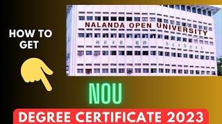 How to get Degree Certificate and migration certificate?  Nalanda Open University  Student Corner