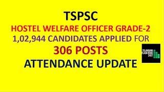 TSPSC HOSTEL WELFARE  OFFICER GR-2 IN BC & TRIBAL WELFARE DEPT  ATTENDANCE UPDATE 