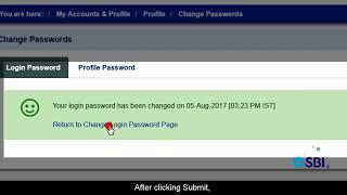 SBI RINB – How to Change Login or Profile Password on Online SBI