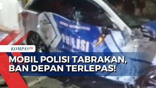 Mobil Dinas Polisi Kota Medan Terlibat Kecelakaan Ban Terlepas ke Jalan