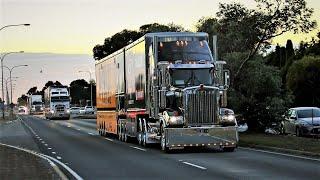 Australian Kenworth T909 race transporter compilation