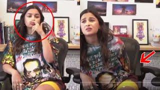 Alia Bhatt touches her bump and then smells it in her recent interview viral video