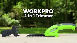 WORKPRO® Tools  2-in-1 Cordless Grass Shear + Shrubbery Trimmer