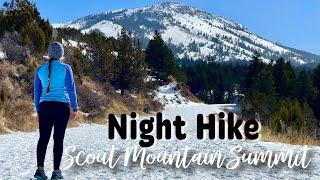 Scout Mountain Summit  Night Hike  Caribou-Targhee National Forest  Sunset Pocatello Idaho