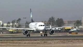 Tijuana Airport planes take off and landing 