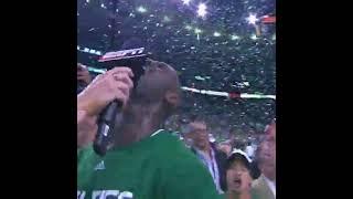 ANYTHING IS POSSIBLE - Kevin Garnett after winning 2008 NBA Finals 16 years ago today 