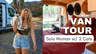 VAN TOUR Solo Woman w 2 Cats New Rig