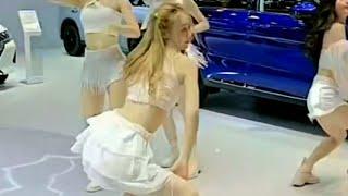 Young and cute Korean women dance at the 2023 Auto Show #trending #thai #girl #trendingshorts