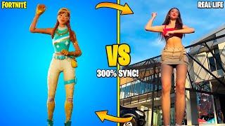 NEW FORTNITE DANCES in REAL LIFE 300% SYNCED Mine Looking Good Heel Click Breakdown...