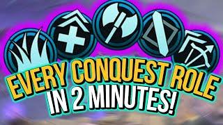 EVERY CONQUEST ROLE Explained In 2 Minutes Or Less  SMITE