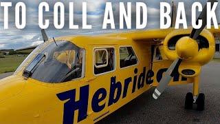 The wee Scottish airline with only one aircraft Flying Oban to Coll with Hebridean Air Services.