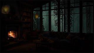  Sleep Deeply with Rain and Fireplace in the Forest  Relaxing ASMR Against Insomnia 